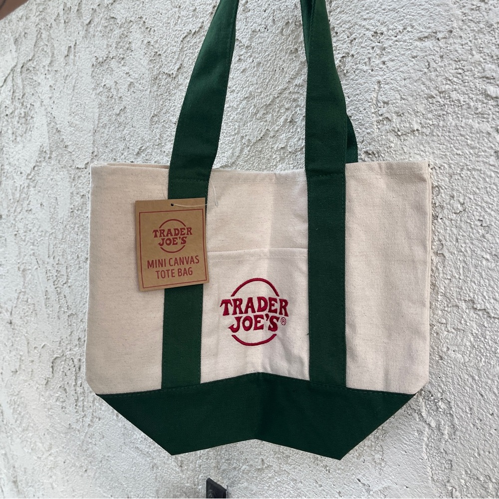 Trader Joe’s green mini tote bag